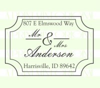 Mr and Mrs Wedding Return Address Self-inking Stamp